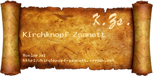 Kirchknopf Zsanett névjegykártya