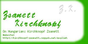 zsanett kirchknopf business card